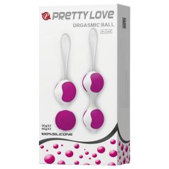   Pretty Love Orgasmic - set de bolas geisha intercambiables (blanco-lila)