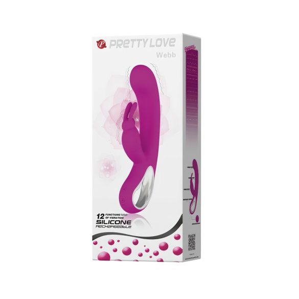 Pretty Love Webb - vibrador con estimulador de clítoris - silicona rosa