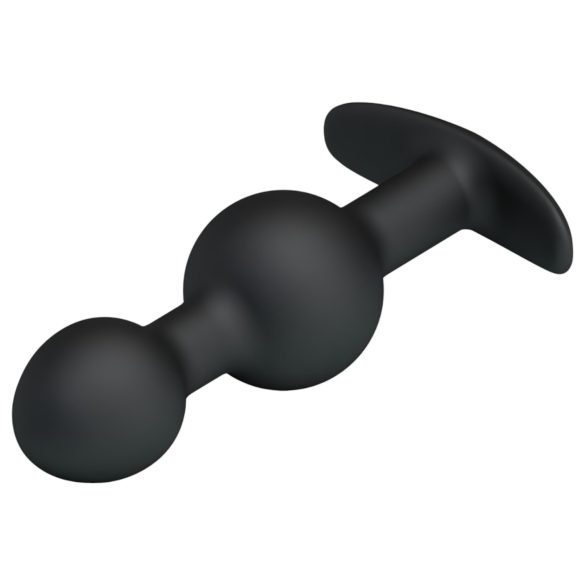 Pretty Love - consolador anal con bolas internas - silicona negra