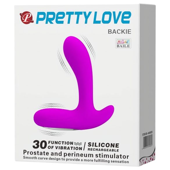 Pretty Love Backie - masajeador prostático vibrador - silicona rosa