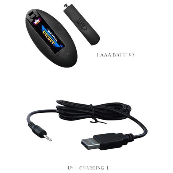 Pretty Love Magic Jinger - consolador anal vibrador con empuje - silicona negra