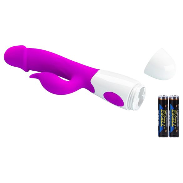Pretty Love Peter - vibrador con estimulador de clítoris - silicona lila