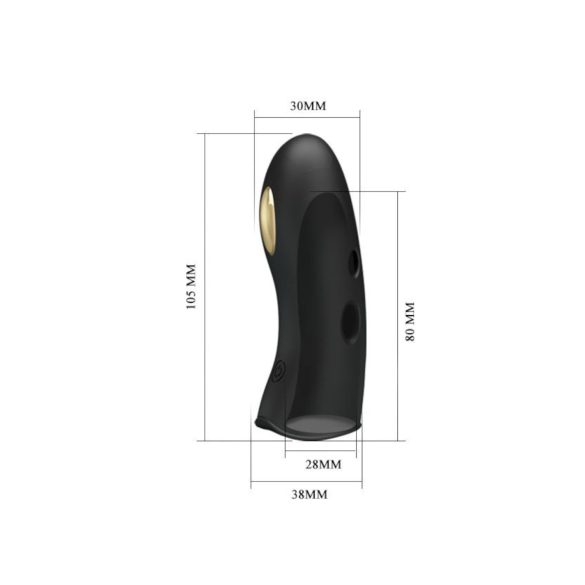 Pretty Love Marico - vibrador de dedo estimulador eléctrico - silicona negra