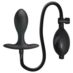   Pretty Love - plug anal inflable con bola interna - silicona negra