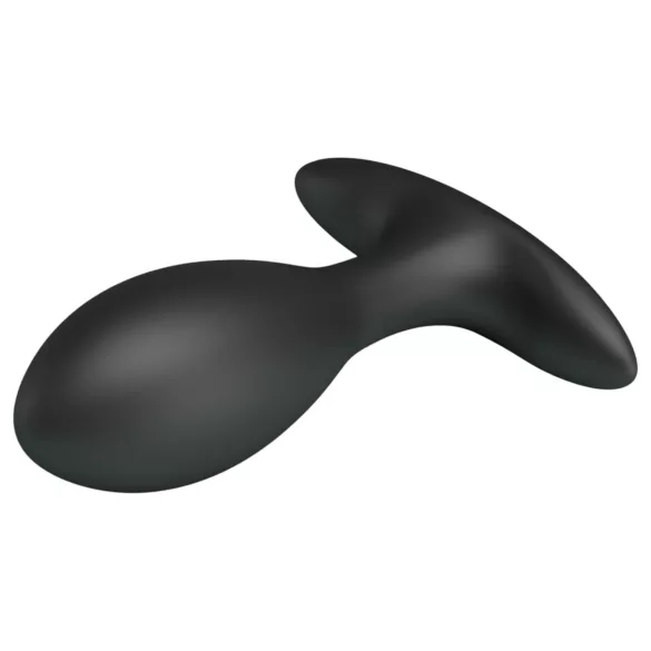 Pretty Love - plug anal inflable con bola interna - silicona negra