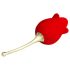 Amante Rosa 2en1 - Vibrador con lengua (rojo)