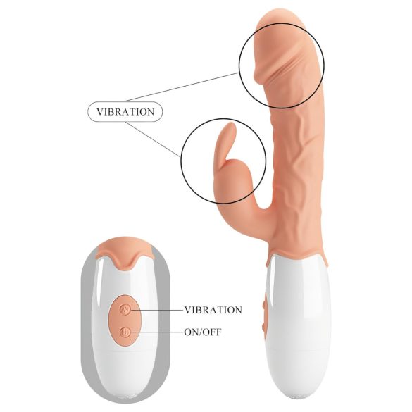 Pretty Love Easter Bunny - vibrador con estimulador de clítoris - color natural