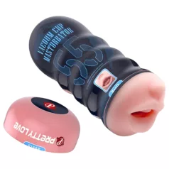   Pretty Love Vacuum Cup - masturbador con boca realista (color carne)
