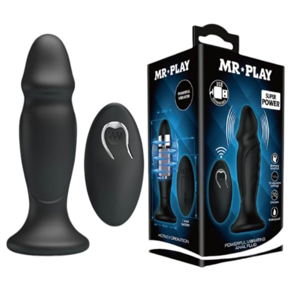 MR. PLAY - vibrador anal con mando (negro)