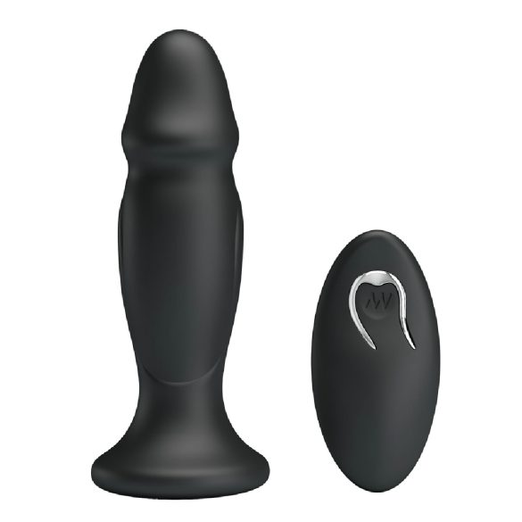 MR. PLAY - vibrador anal recargable con control remoto - silicona negra