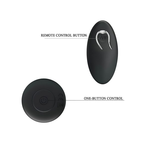 MR. PLAY - vibrador anal recargable con control remoto - silicona negra