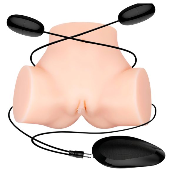 Crazy Bull - masturbador realista con vibración - culo artificial color natural