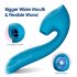 Vibeconnect - vibrador azul G-punto y estimulador a prueba de agua