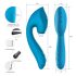 Vibeconnect - vibrador azul G-punto y estimulador a prueba de agua