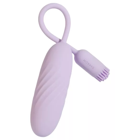 Svakom Plume - huevo vibrador 2 en 1 (morado)