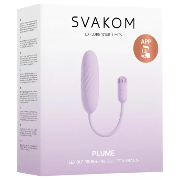 Svakom Plume - huevo vibrador 2 en 1 (morado)