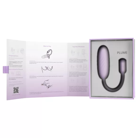 Svakom Plume - huevo vibrador 2 en 1 (morado)