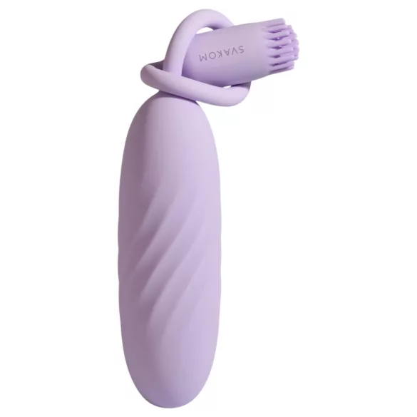 Svakom Plume - huevo vibrador 2 en 1 (morado)