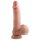 Dildo realista de doble densidad con ventosa, testículos - 18 cm (natural)