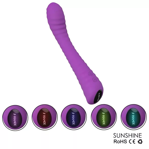 Sex HD Sunshine - vibrador punto G recargable texturizado - silicona lila