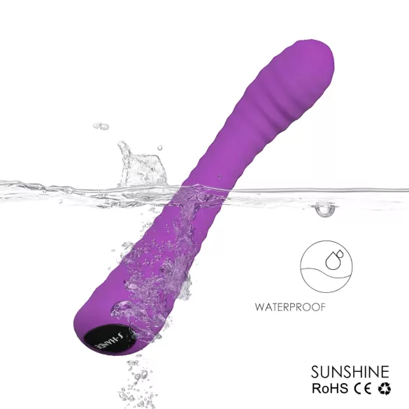 Sex HD Sunshine - vibrador punto G recargable texturizado - silicona lila