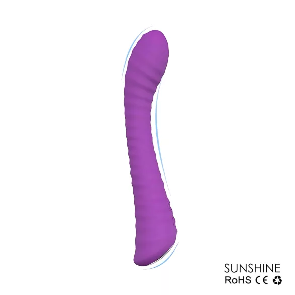 Sex HD Sunshine - vibrador punto G recargable texturizado - silicona lila