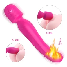   Sex HD Iris - vibrador masajeador calentador 2 motores silicona rosa