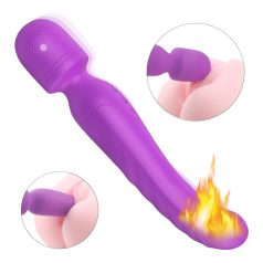 Vibrador masajeador con calefacción 2 motores (lila)