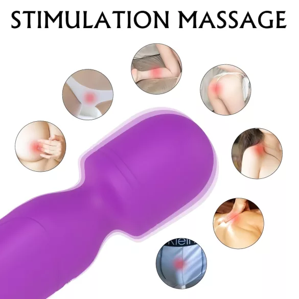 Sex HD Iris - Vibrador masajeador con calentamiento y 2 motores - silicona lila