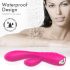 Vibrador recargable y resistente al agua con calentador (rosa)