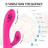 Vibrador recargable y resistente al agua con calentador (rosa)