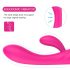 Vibrador recargable y resistente al agua con calentador (rosa)