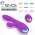 Vibrador lila calentador a prueba de agua recargable - Musas Sex HD