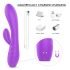 Vibrador recargable y resistente al agua con calentamiento (lila)
