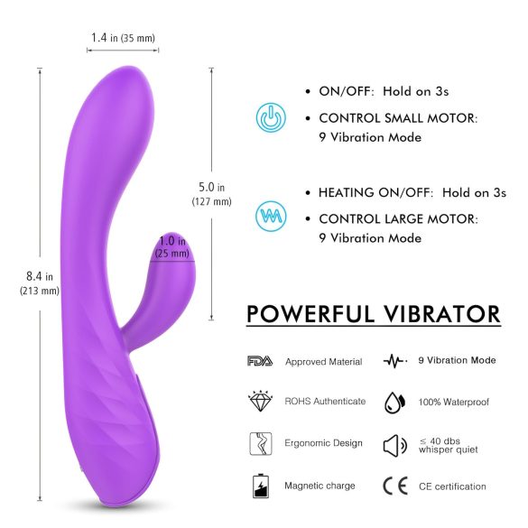 Sex HD Muses - vibrador recargable impermeable silicona lila