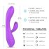 Vibrador recargable y resistente al agua con calentamiento (lila)