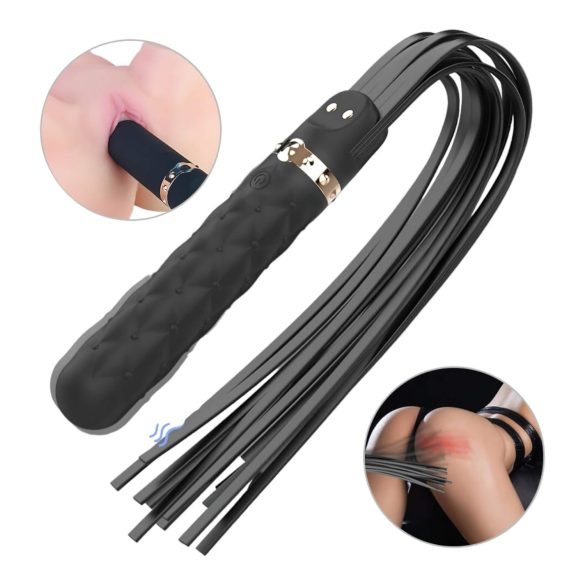 Sex HD Bloody Mary - Vibrador y látigo sumergible recargable (negro)