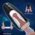 Sex HD Hawk - Masturbador vibrante y succionador recargable (blanco y negro)