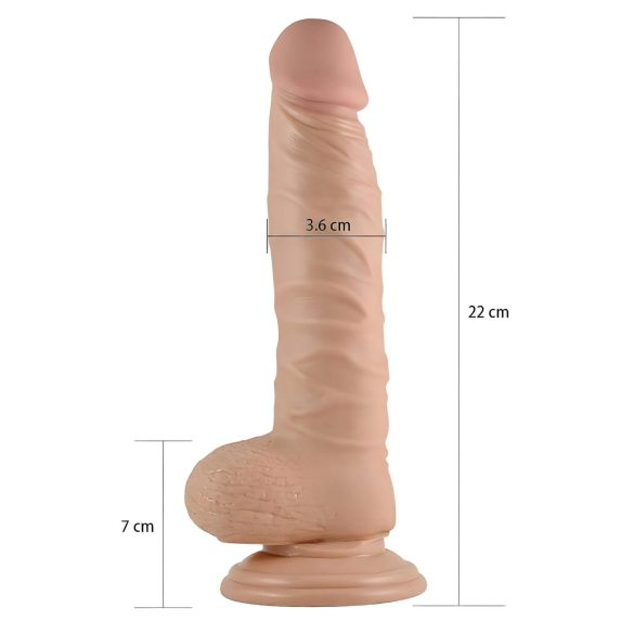 Lovetoy Real Extreme - consolador con ventosa - 21 cm - color natural