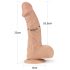 Lovetoy Real Extreme - consolador con ventosa - 23cm (natural)