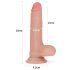 Dildo realista de dos capas 18cm - Lovetoy Nature Cock