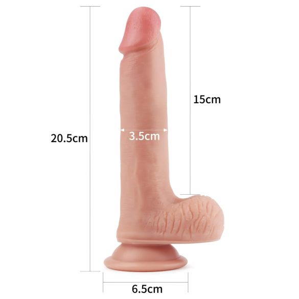Lovetoy Nature Cock - consolador realista doble capa - 20cm - color piel