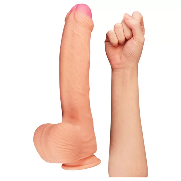 Lovetoy Nature Cock - consolador realista doble capa 28 cm color piel