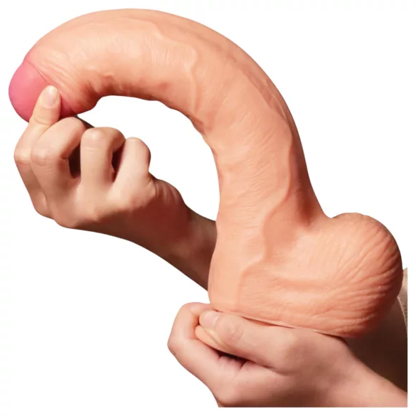 Lovetoy Nature Cock - consolador realista doble capa 28 cm color piel
