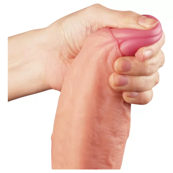 Lovetoy Nature Cock - consolador realista doble capa 28 cm color piel