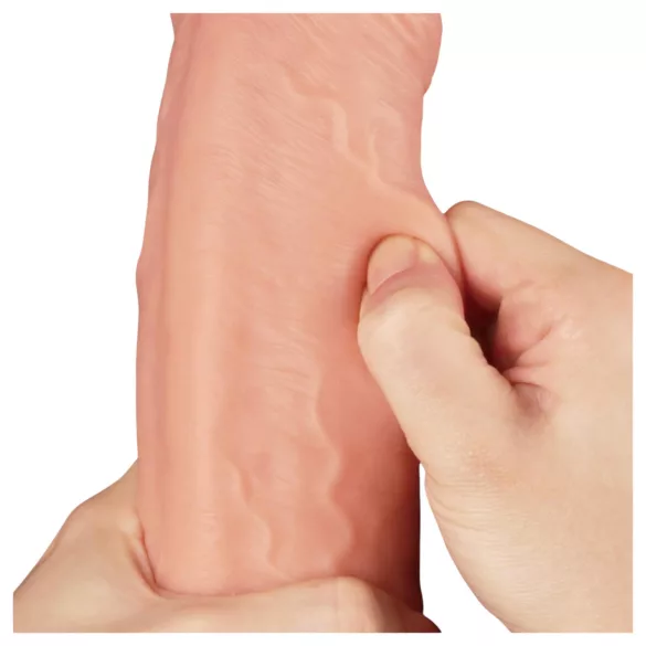 Lovetoy Nature Cock - consolador realista doble capa 28 cm color piel