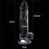 Lovetoy Flawless Clear - dildo adherente - 19cm (transparente)