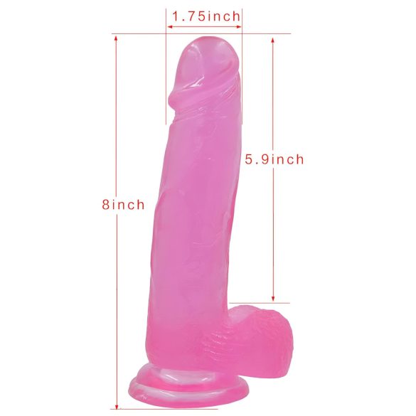 Lovetoy - Consolador con ventosa - 20cm - silicona rosa