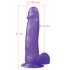 Lovetoy Jelly Studs - Dildo con ventosa 20cm (lila)
