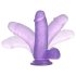 Jelly Studs Dildo con Succión - 15cm (lila)